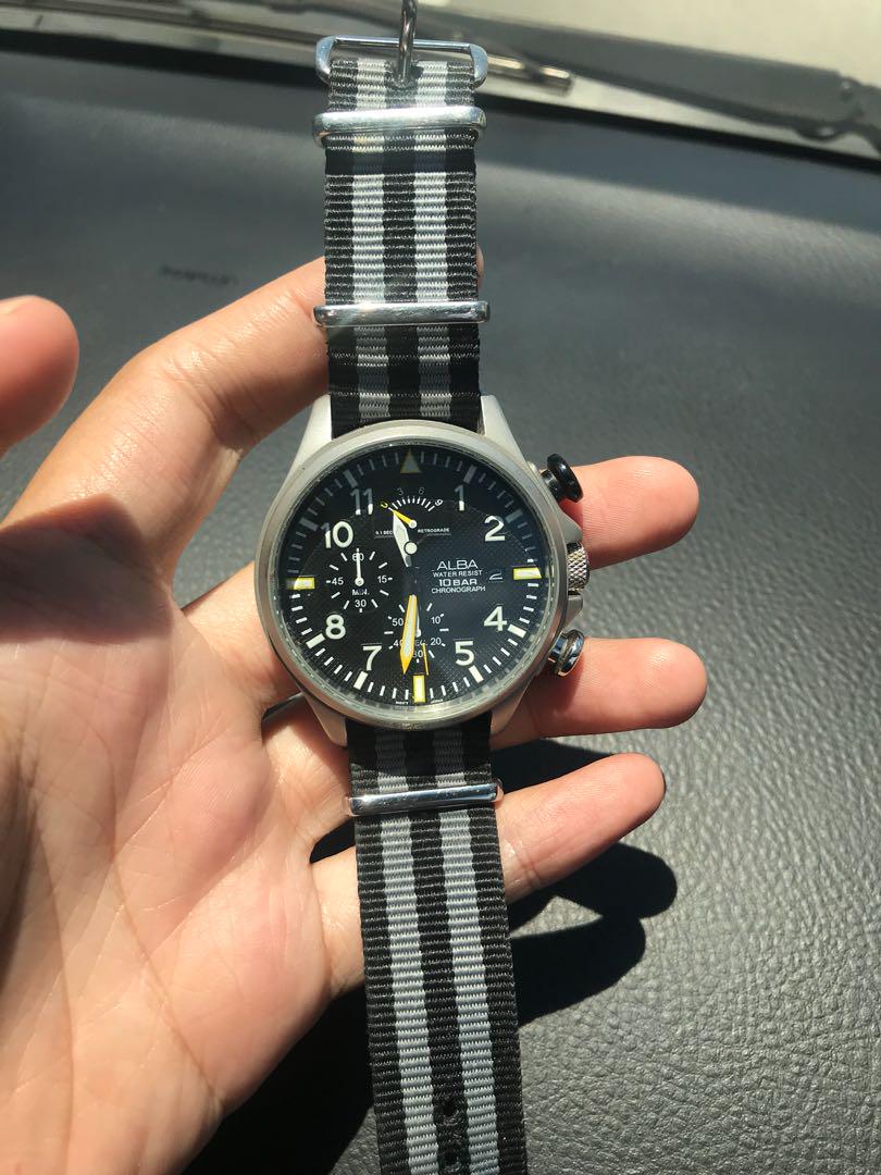 Jam alba 10 bar discount chronograph