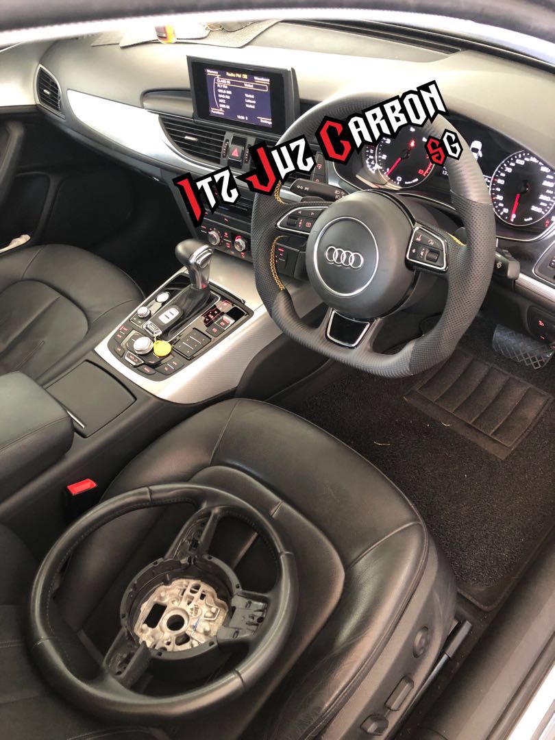 Audi A6 Matte Black Carbon Steering Car Accessories Accessories On