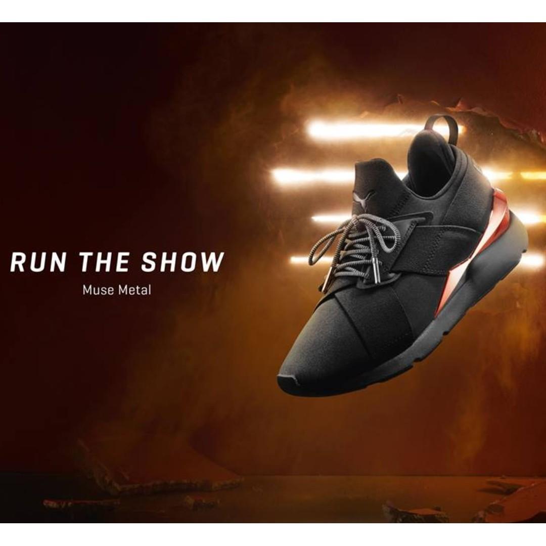 puma muse metal womens orange