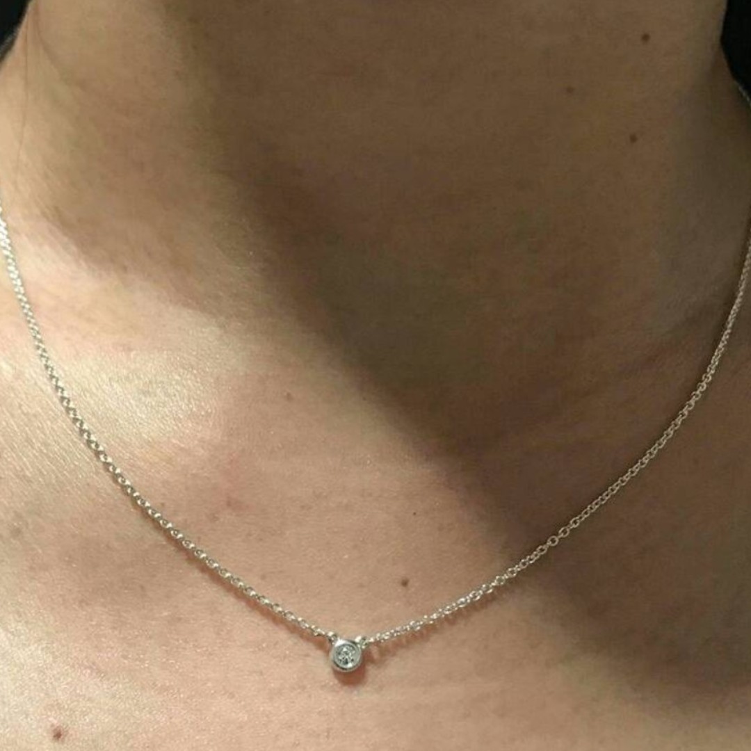 tiffany & co elsa peretti diamonds by the yard necklace