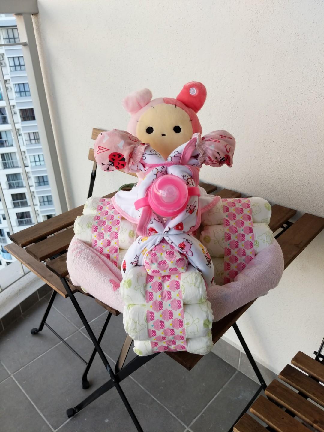 Cake Motorcycle Wheeler Diaper Cake Luxery Diaper Cakes, Baby Gift