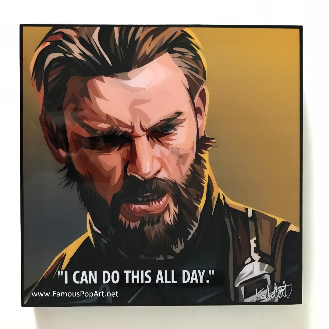 Captain America Popart Portrait Wall Decoration Pop Art Hobbies Toys Stationery Craft Art Prints On Carousell