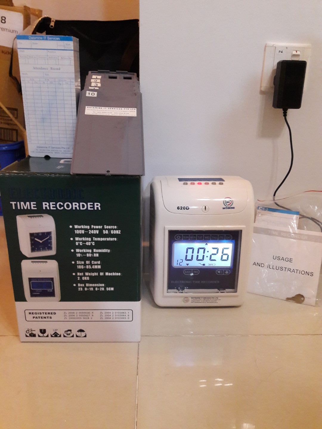 Electronic Time Recorder Full Set Bundle (Datamine 620D), Mobile Phones