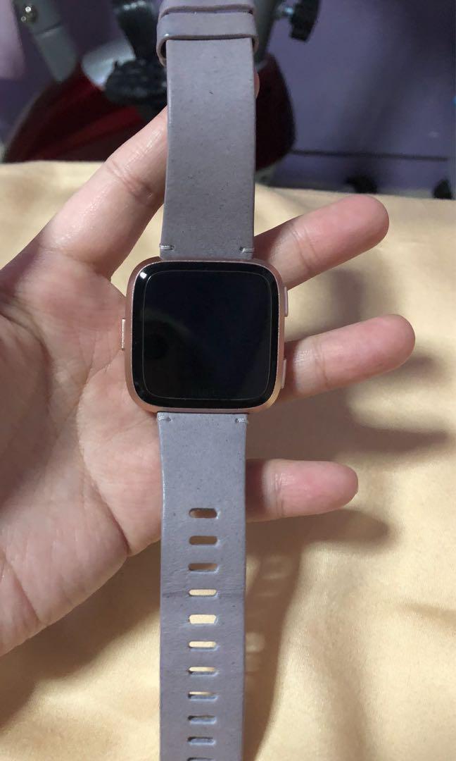 fitbit versa rose gold lavender