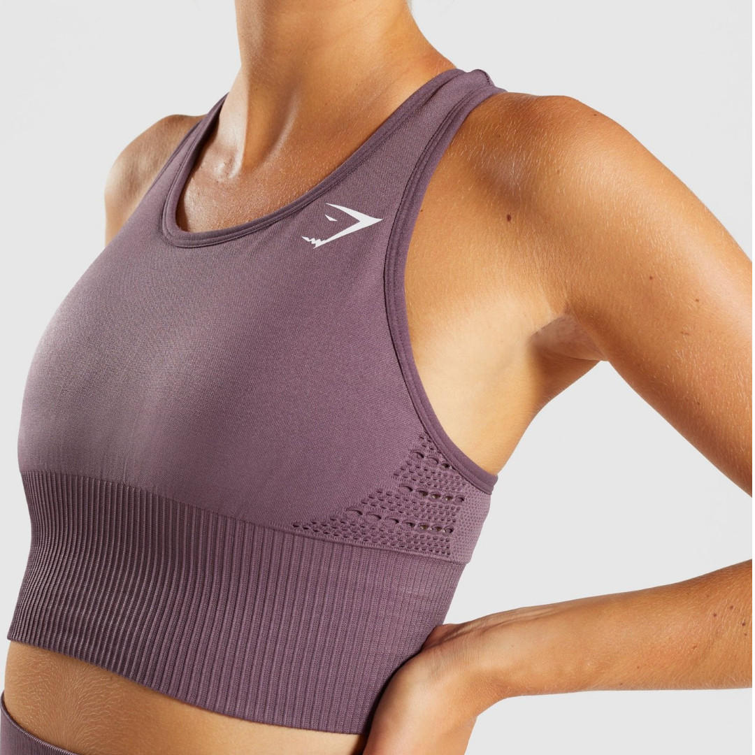 Gymshark Energy Seamless Crop Vest in Purple Wash Size XS