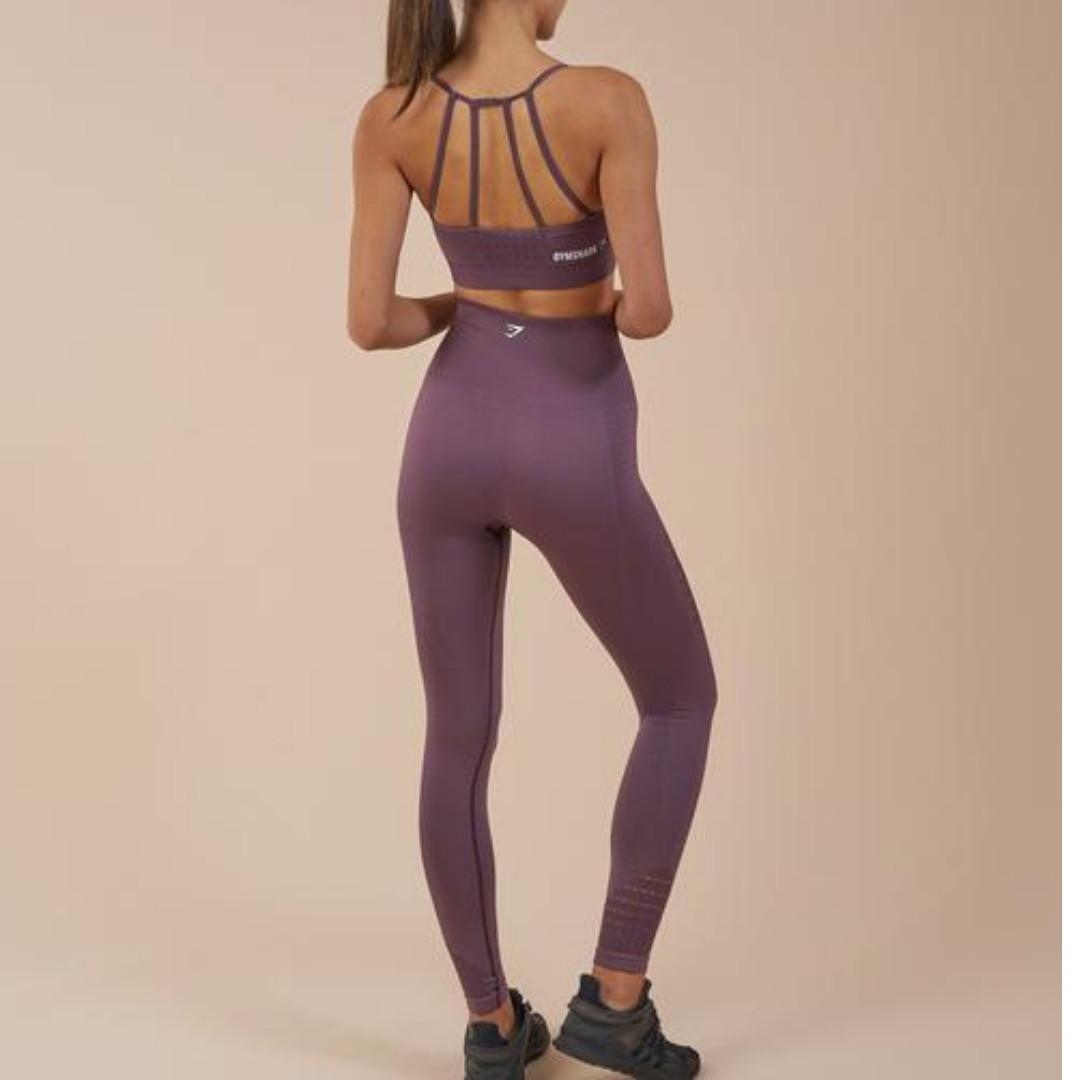 Gymshark Energy Seamless Sports Bra Purple Wash Extra Small