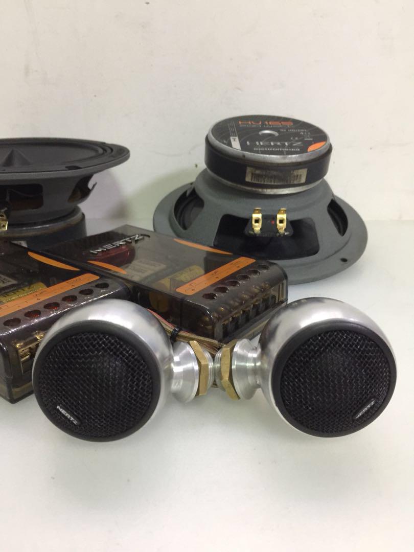 Hertz HSK 165 HiEnergy 2 Way Component Speakers with Silver Tweeter Pod ...