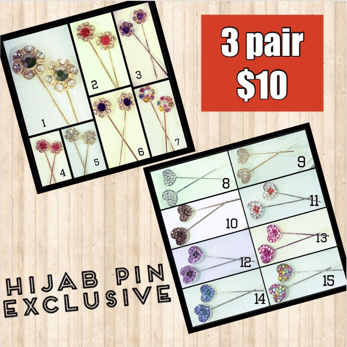 Hijab Pin Exclusive (Korean Hijab Pin) - FREE Normal Mail , Women's ...