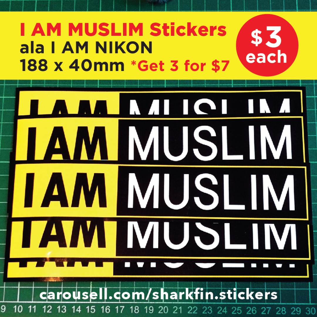 I Am Muslim Ala I Am Nikon Stickers 188 X 440mm 3 Each 3 For 7 With Free Normal Mail Pls Swipe Image For More Info Hobbies Toys Stationery