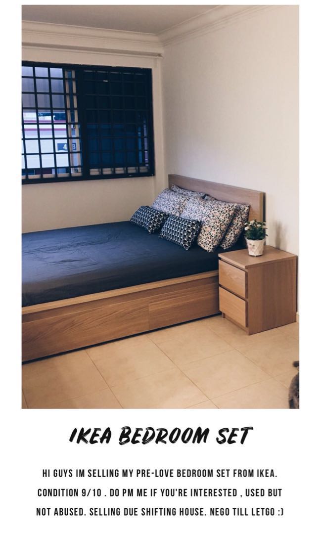 Ikea Bedroom Set King Size W Mattress Furniture Home Living Bed Frames Mattresses On Carou Ikea Bedroom Set King Size W Mattress, Ikea King Size Bed Set
