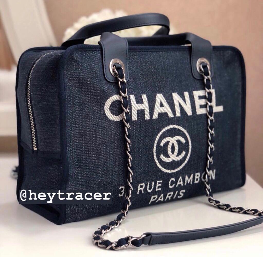 Chanel Deauville Bowling Bag, Luxury, Bags & Wallets on Carousell