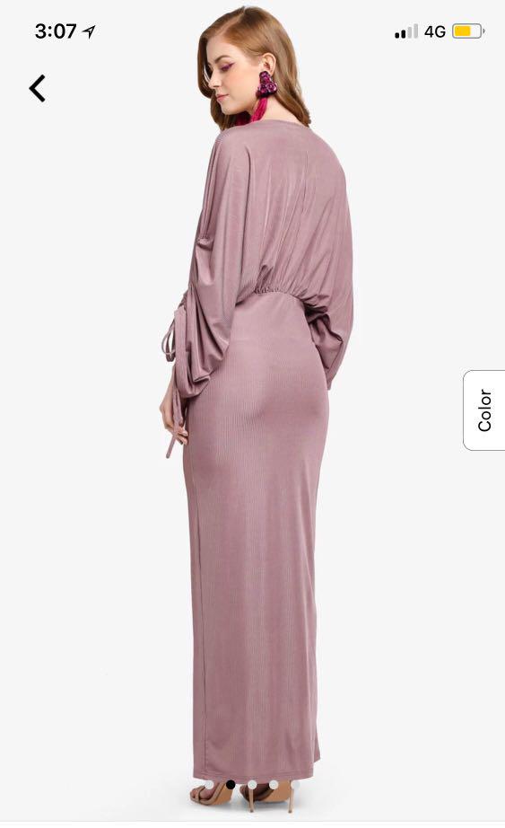 Lubna drawstring wrap dress shop