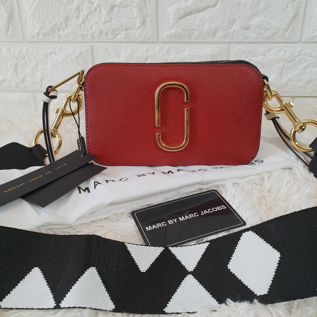 Marc Jacobs Black & Red 'The Snapshot' Bag