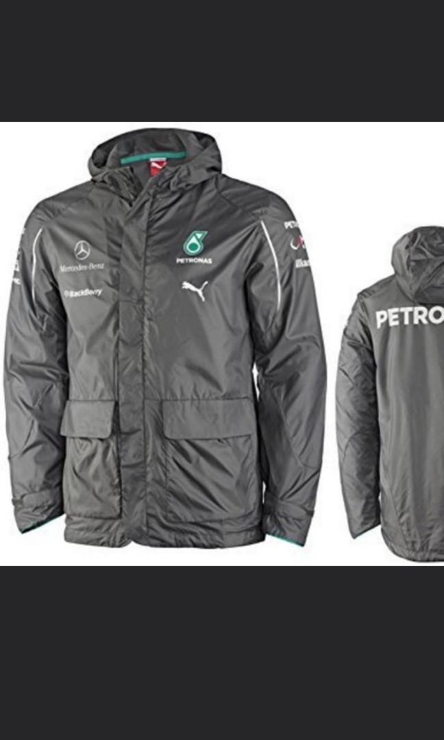 Puma Mercedes Benz AMG Petronas F1 team windbreaker jacket formula 1 rain  jacket size S, Sports Equipment, Sports & Games, Water Sports on Carousell