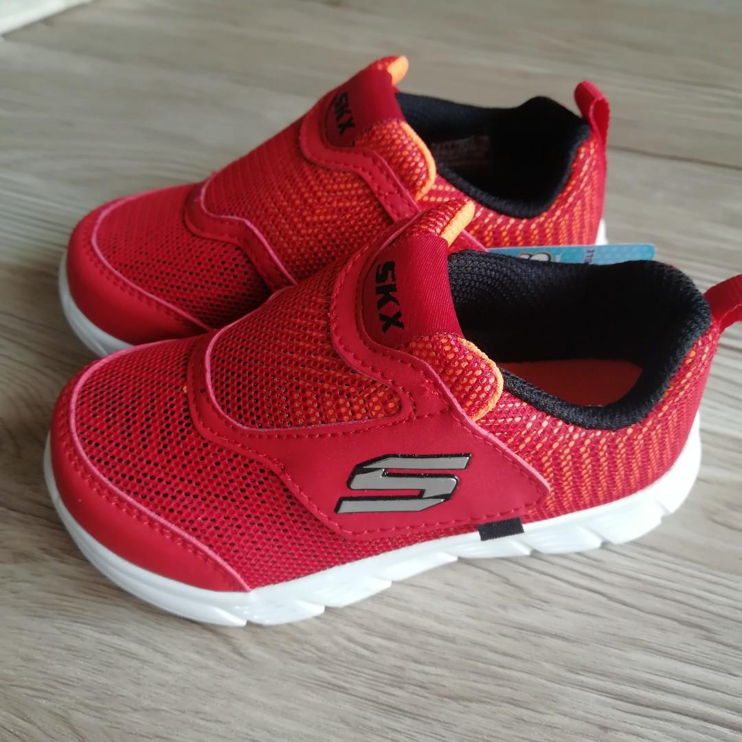 skechers shoes kids red