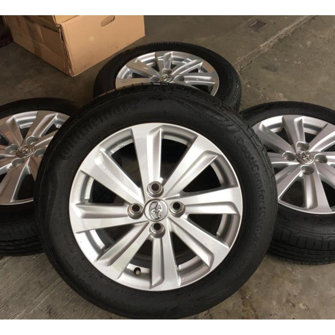 SPORT RIM 15inch TOYOTA VIOS ORIGINAL + TYRE 90%, Auto Accessories on ...