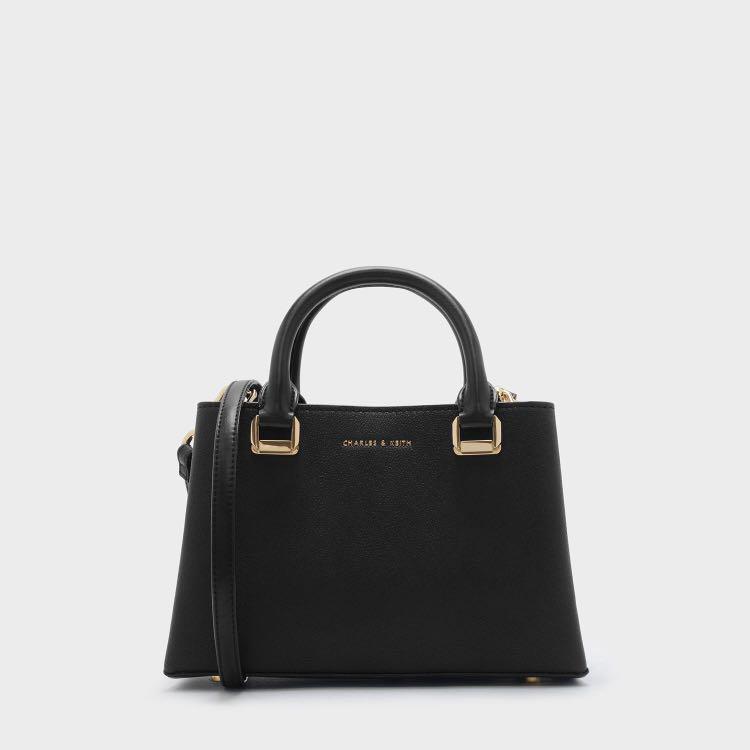 structured top handle bag