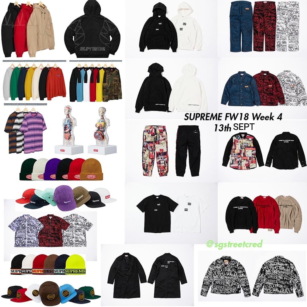 Supreme Fw18 Week 4 Men S Fashion Clothes Tops On Carousell