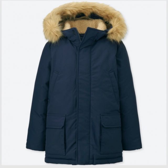 Uniqlo Boy’s warm lined jacket in Navy, Babies & Kids, Babies & Kids