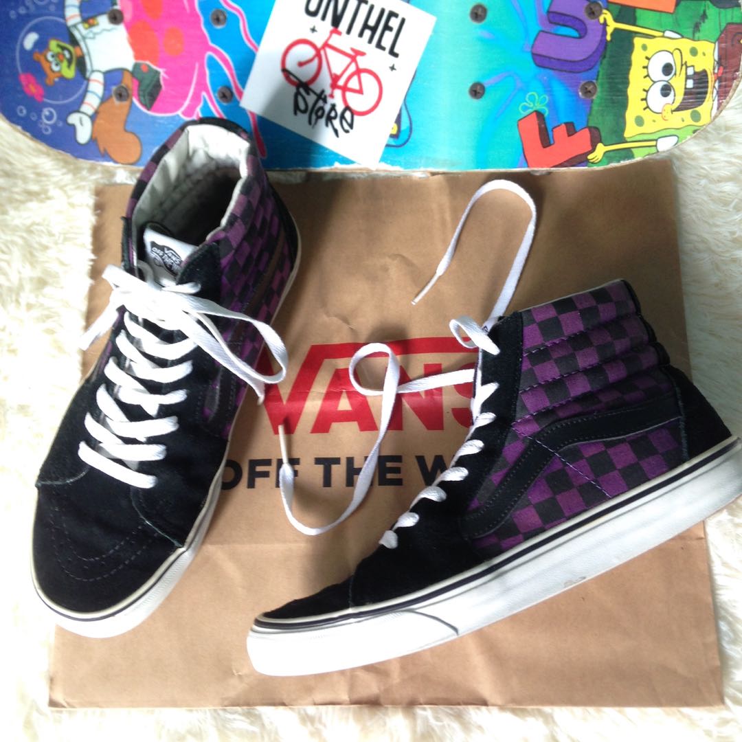 vans sk8 hi black purple