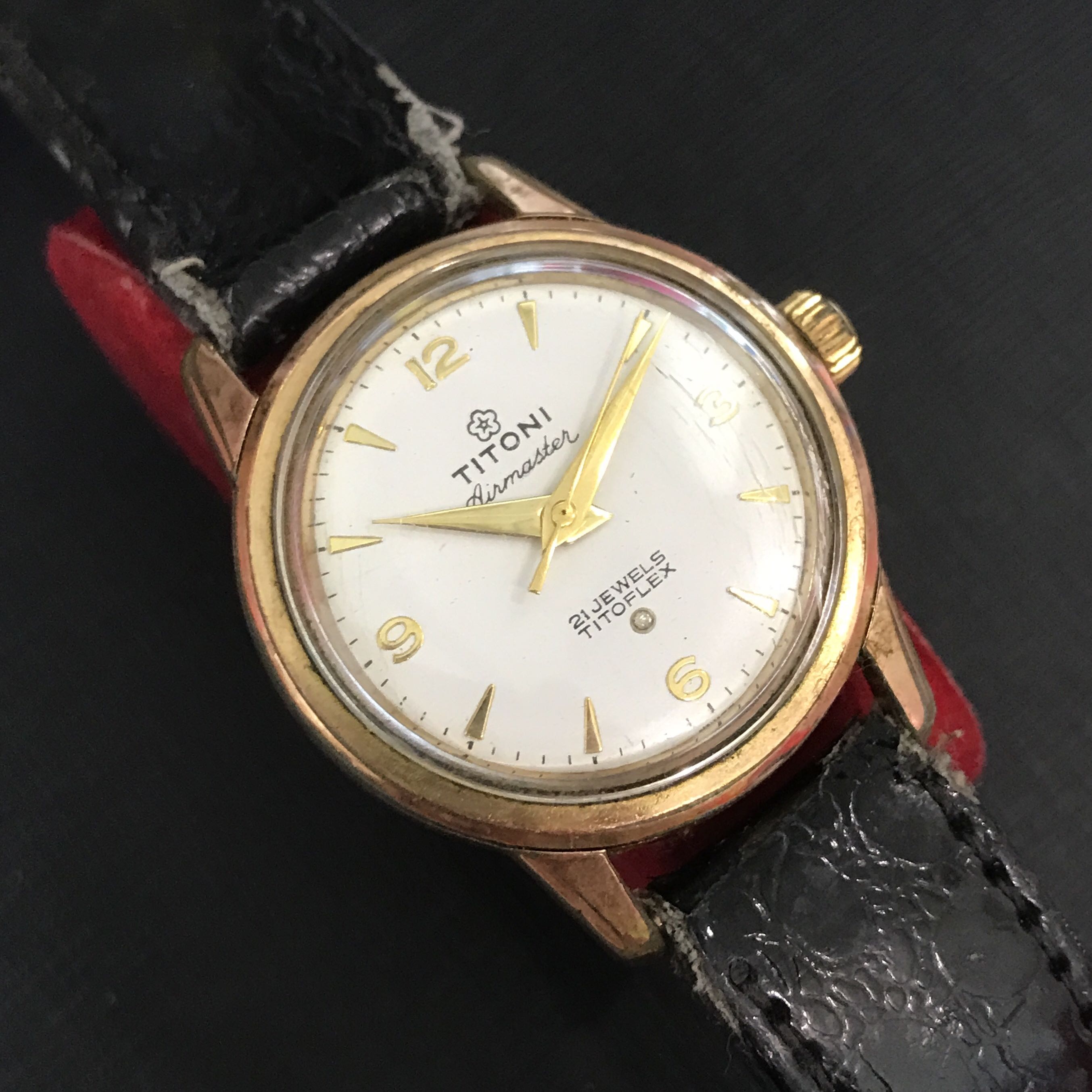 Titoni airmaster 21 jewels titoflex gold clearance