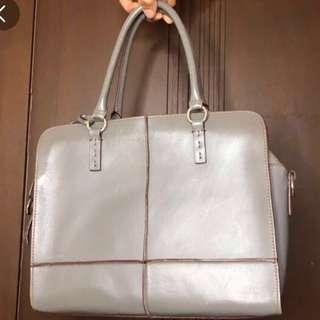 Authentic Dooney & Bourke Gray Leather Bag