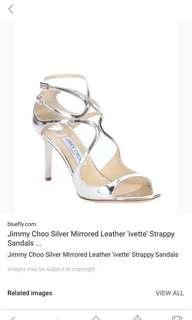 Jimmy choo mirror leather sandals sz 35.5