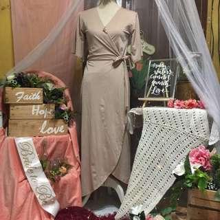 Minimalist nude dress
