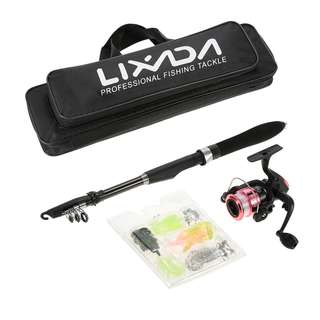 Lixada Fishing Rod Reel Combo Full Kit with 2PCS 2.1m Telescopic Fishing  Rods 2PCS Spinning Reels Fishing Lures Hooks Accessories Fishing Bag,  Sports Equipment, Fishing on Carousell