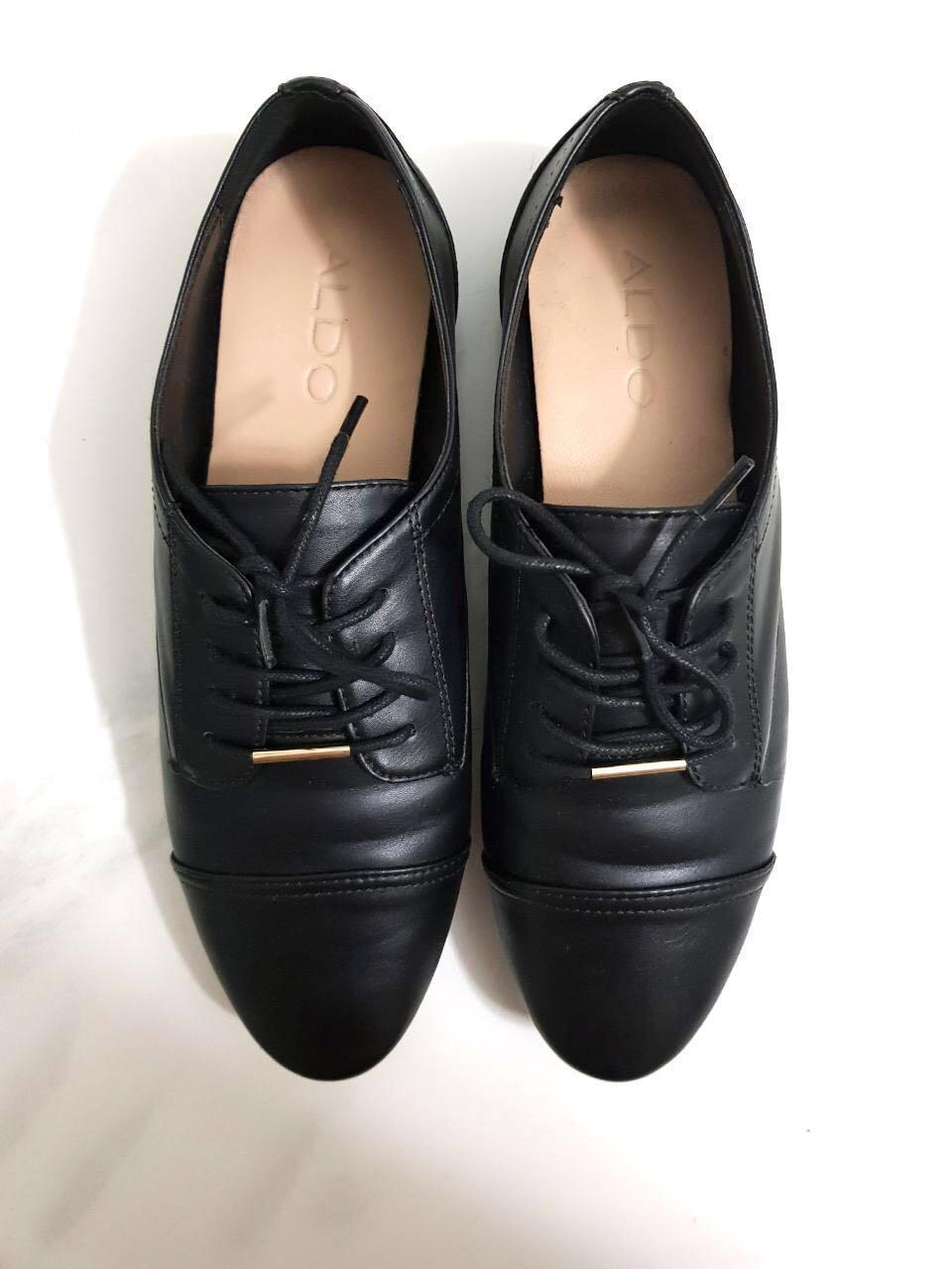 Aldo Black Lace Up Shoes, Women's 
