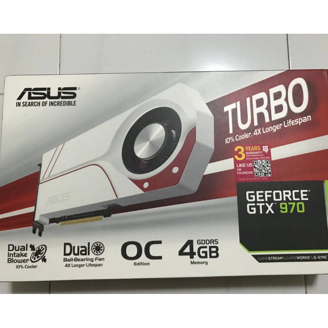 ASUS GEFORCE® GTX 970 4GB Turbo, Computers & Tech, Parts 