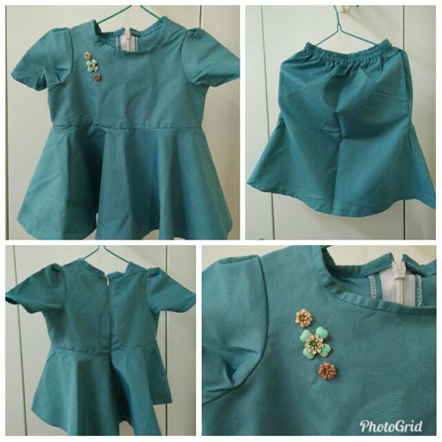 Baju Peplum Kanak Kanak Baju Kurung Moden Dewasa Set Babies Kids Girls Apparel On Carousell