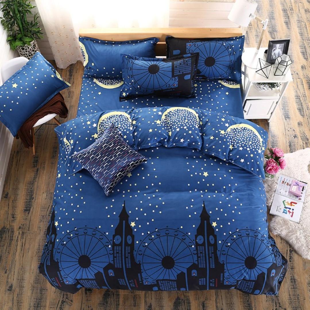Bedsheet Set Night Sky Design Furniture Beds Mattresses On Carousell