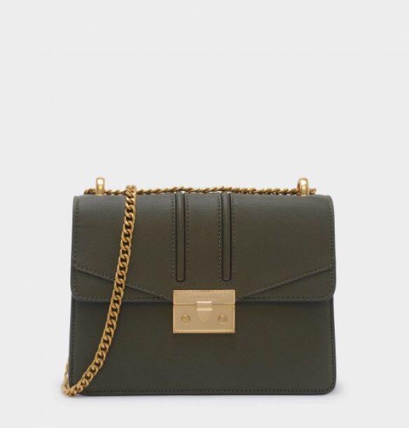 Charles Keith Push Lock Shoulder Bag Women S Fashion Bags