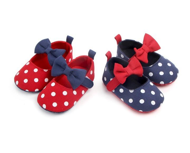 polka dot slip on shoes