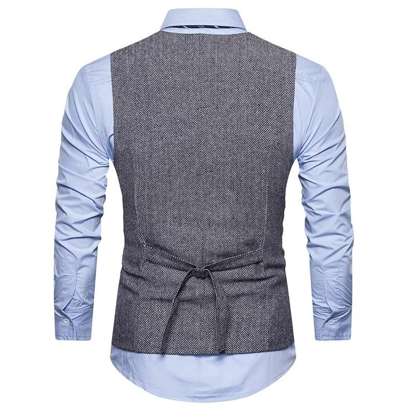Double Breasted Suit Vest Men Sleeveless Vest Mens Slim Fit, Men's Fashion,  Coats, Jackets and Outerwear on Carousell