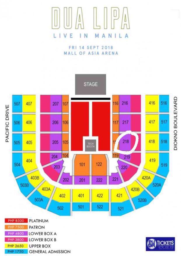 DUA LIPA IN MANILA LOWERBOX A CONCERT TICKET, Tickets & Vouchers, Event
