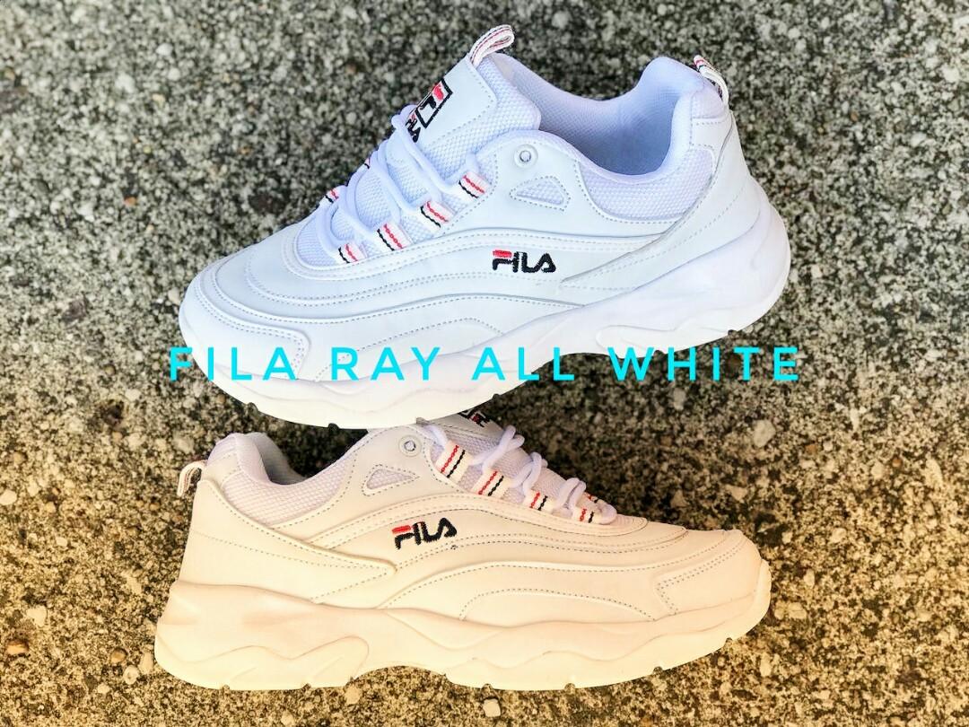 FILA RAY ALL WHITE Men s Fashion Footwear Dress shoes on Carousell