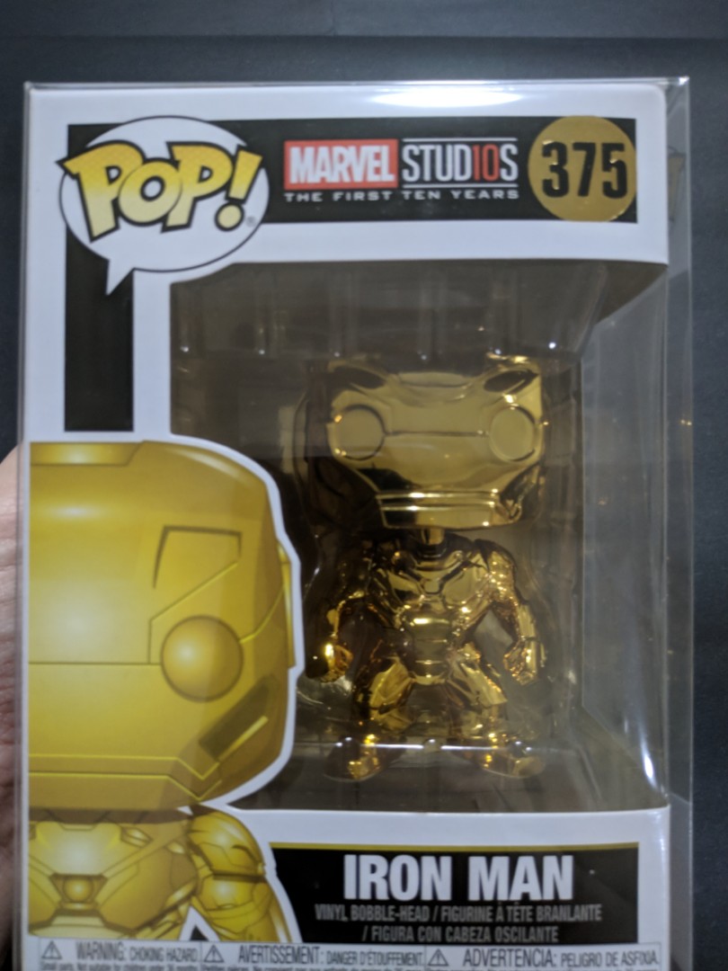 gold chrome iron man pop