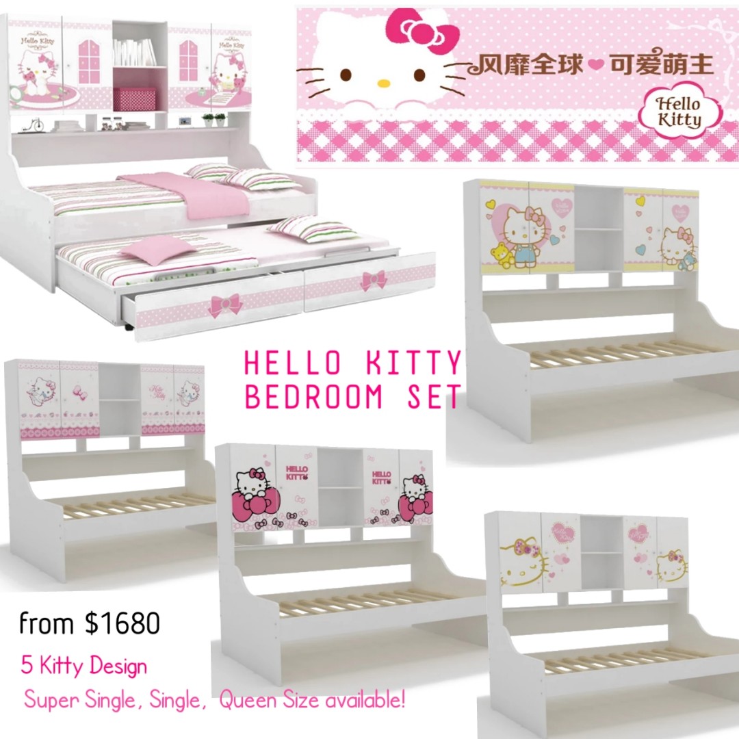 Hello Kitty Kids Bedroom Set Furniture Beds Mattresses
