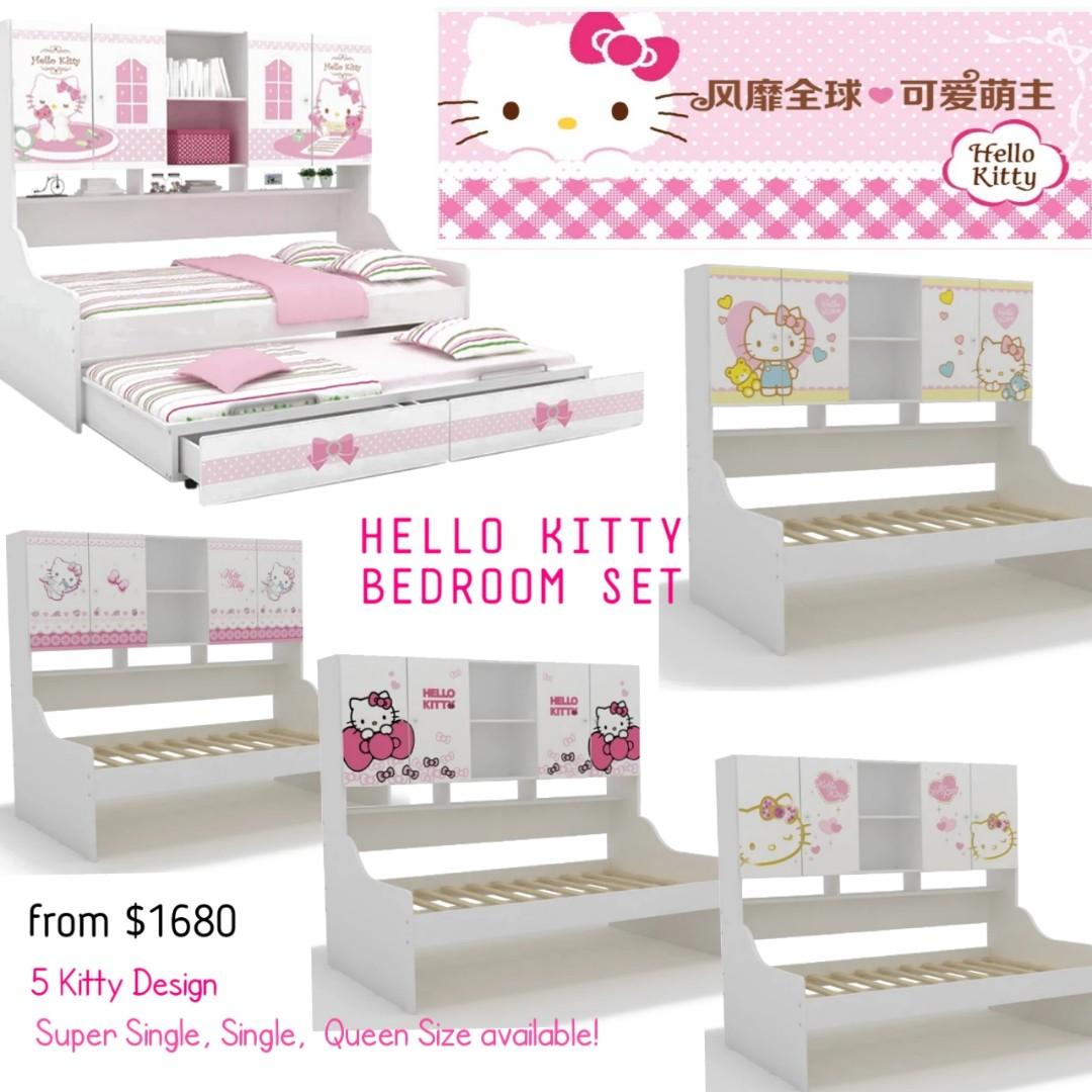 Hello Kitty Kids Bedroom Set Furniture Beds Mattresses On