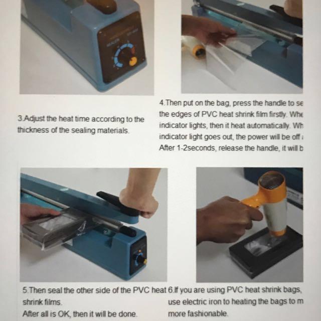 Impulse Sealer 12 300mm 400w Hand Manual Heat Seal Machine