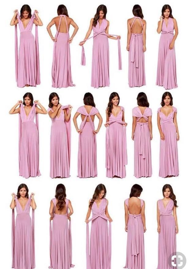 infinity dress pastel pink