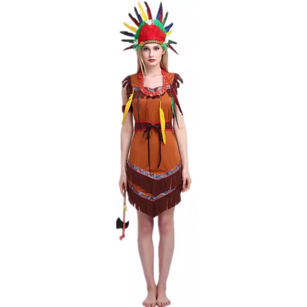 *INSTOCK* Red Indian Adult Costume, Women's Fashion, Dresses & Sets — free download