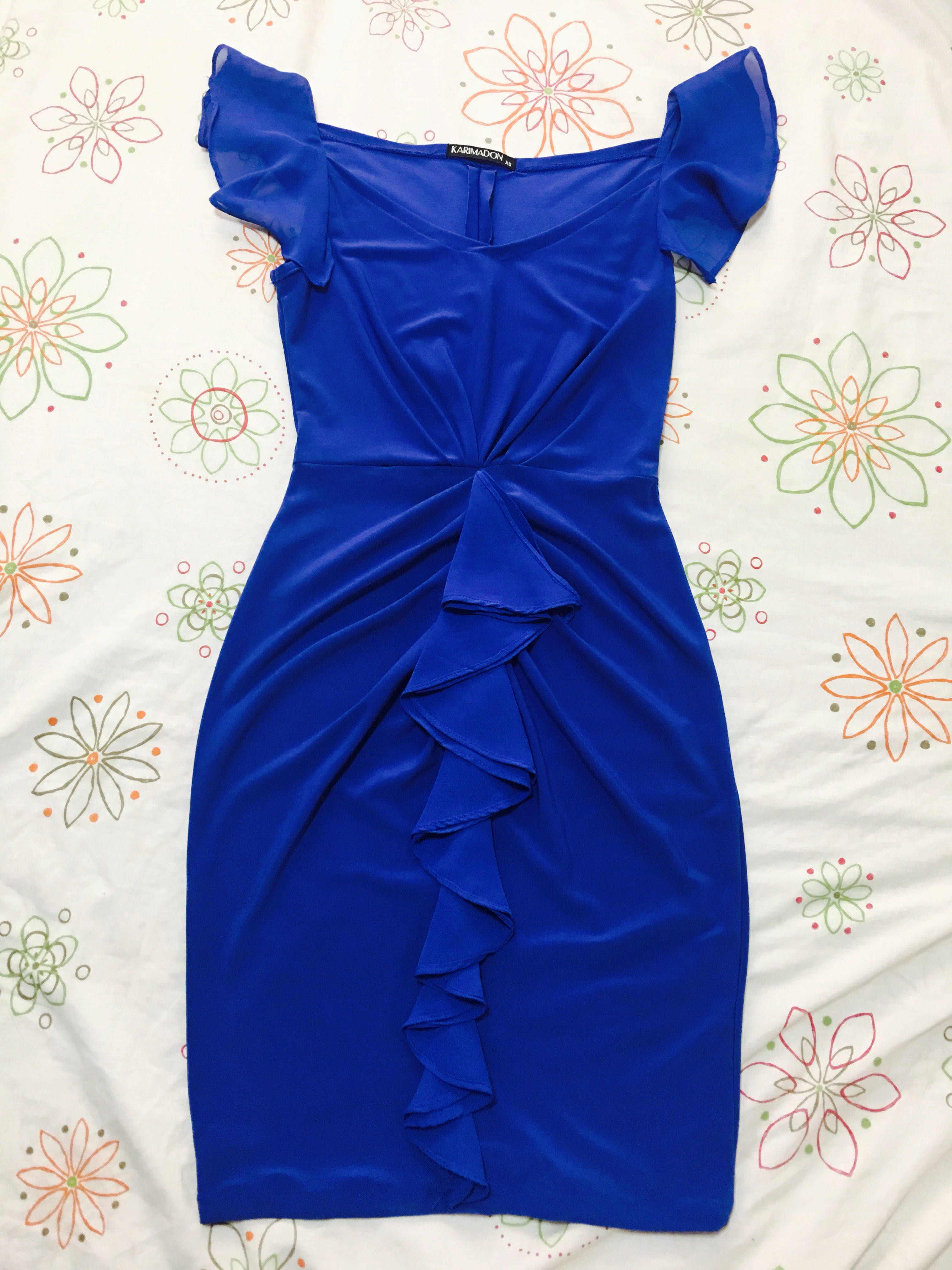 cobalt blue cocktail dress
