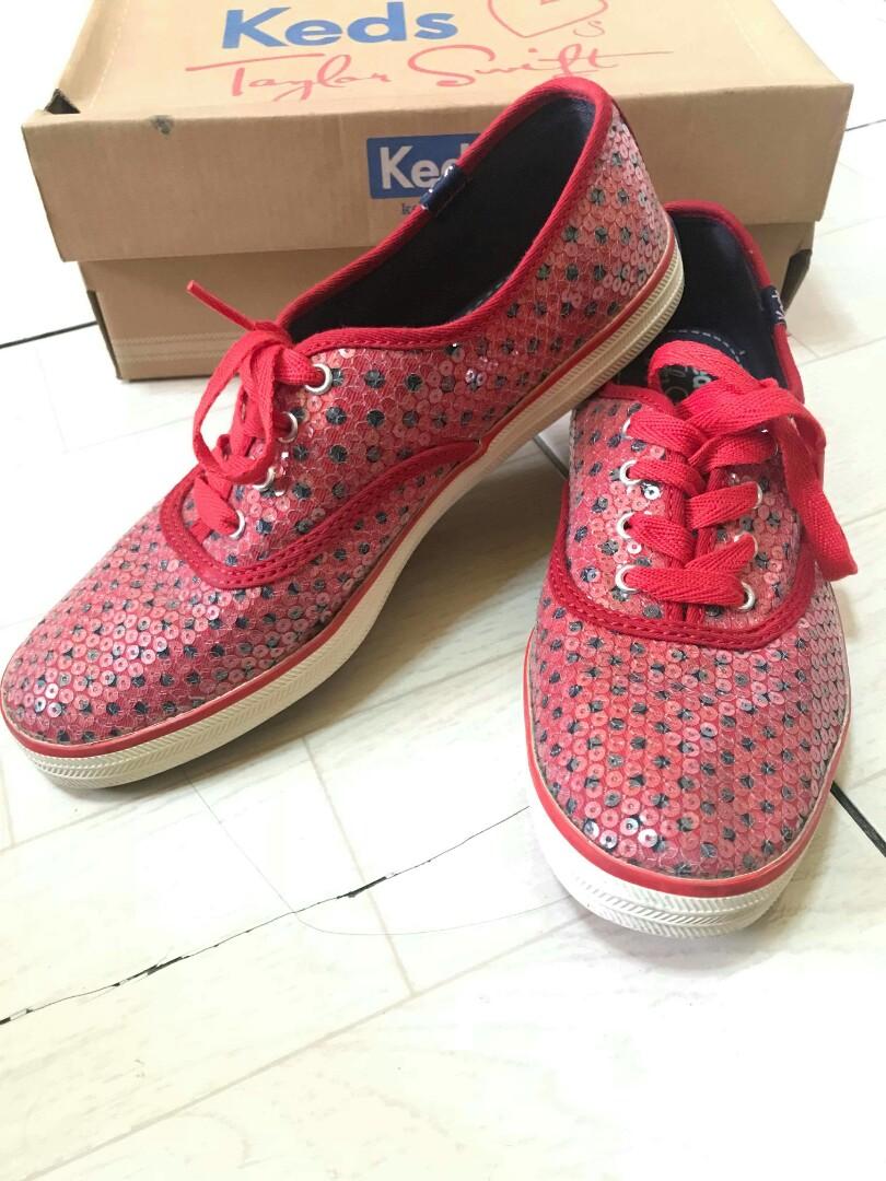 red sequin keds