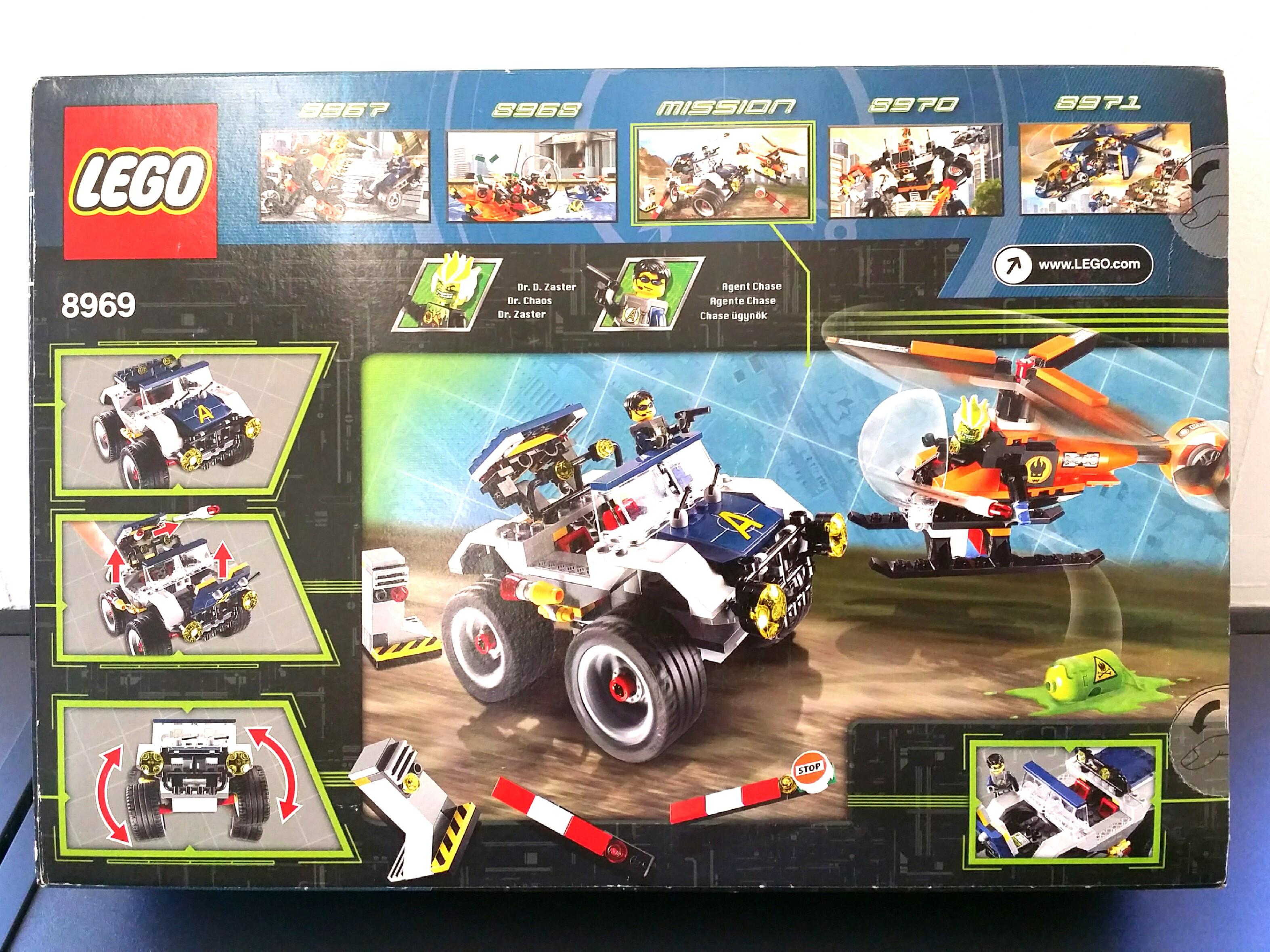 Lego 8969 Agents 4 Wheeling Pursuit Rare Vintage MISB