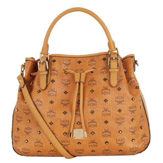 mcm drawstring bag