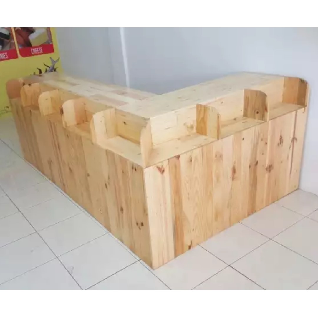 Meja Display dan Kasir  untuk Jualan Toko Roti Camilan Full 