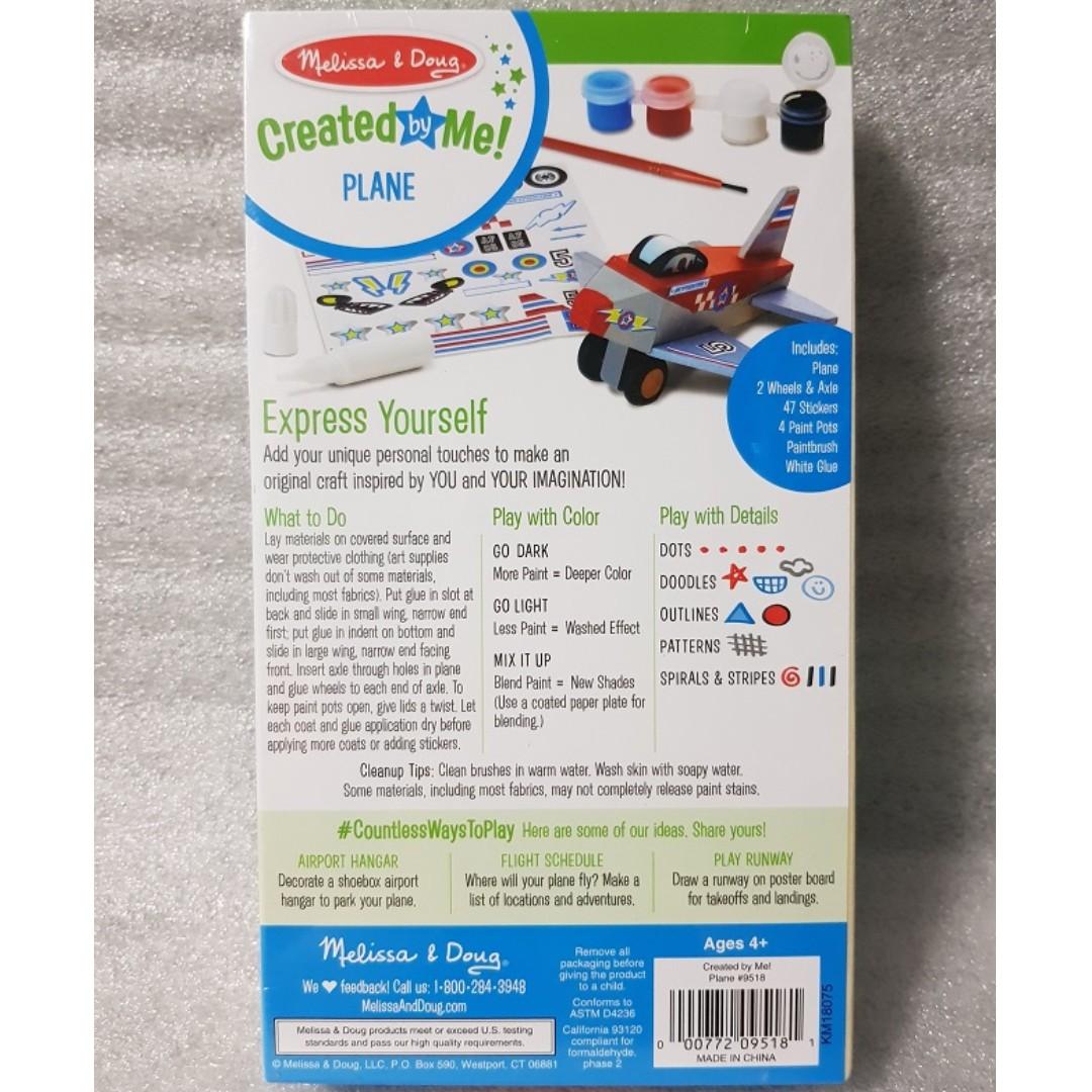 Melissa Doug Decorate Your Own Wooden Plane Craft Kit Babies